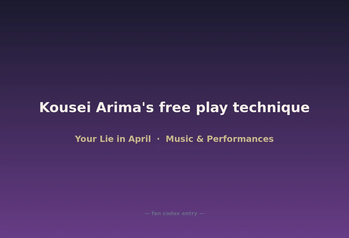 Kousei Arima's free play technique