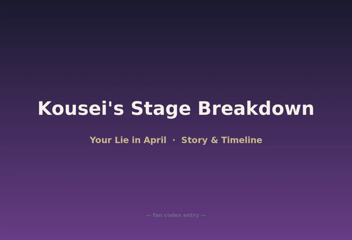 Kousei's Stage Breakdown